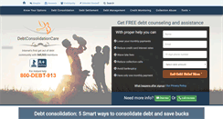 Desktop Screenshot of debtconsolidationcare.com